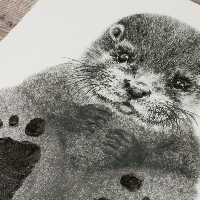 Personalised Baby Otter Footprint Kit-Lucy Coggle