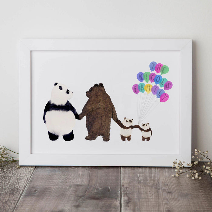 Personalised Family Of Bears Print-Lucy Coggle
