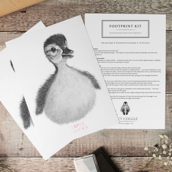 Personalised Baby Duck Footprint Kit
