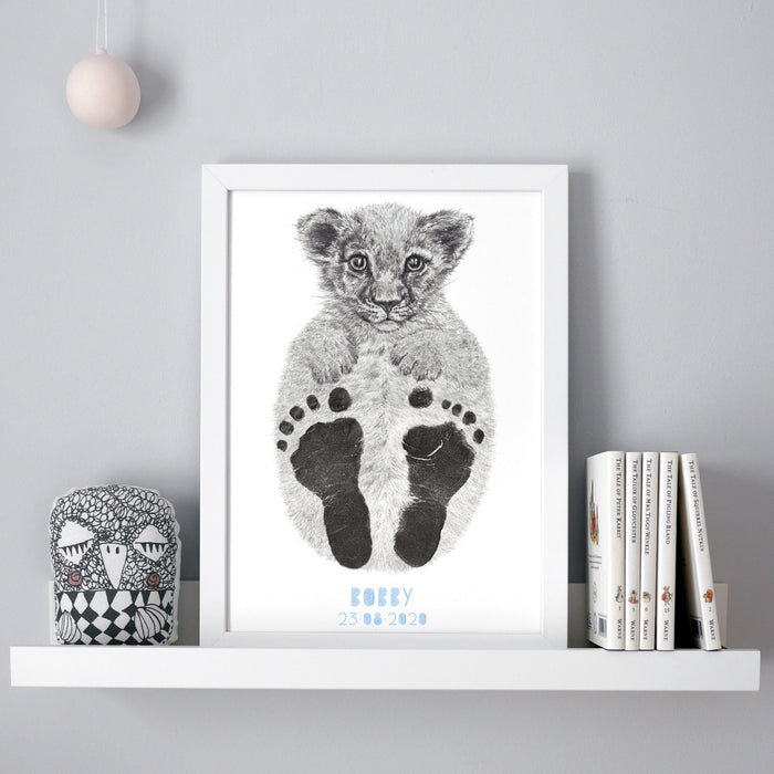 Personalised Baby Lion Footprint Kit