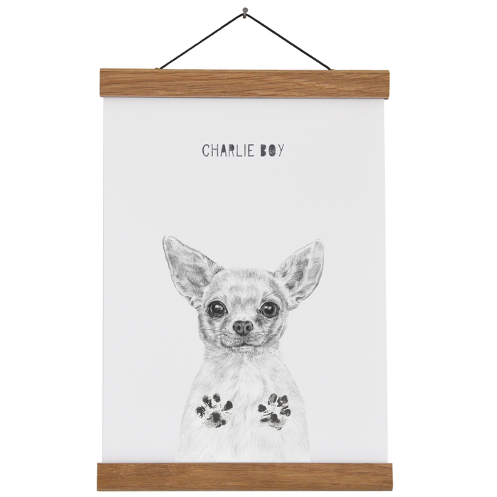Personalised Chihuahua Paw Print Keepsake Kit