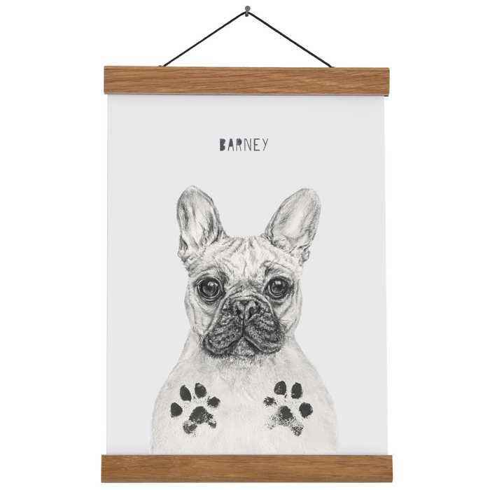 Personalised French Bulldog Paw Print Keepsake Kit