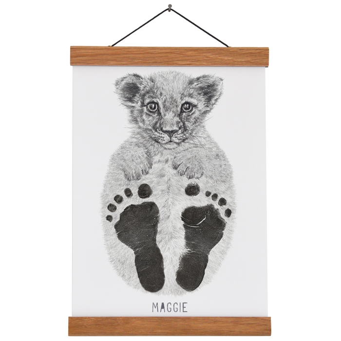 Personalised Baby Lion Footprint Kit