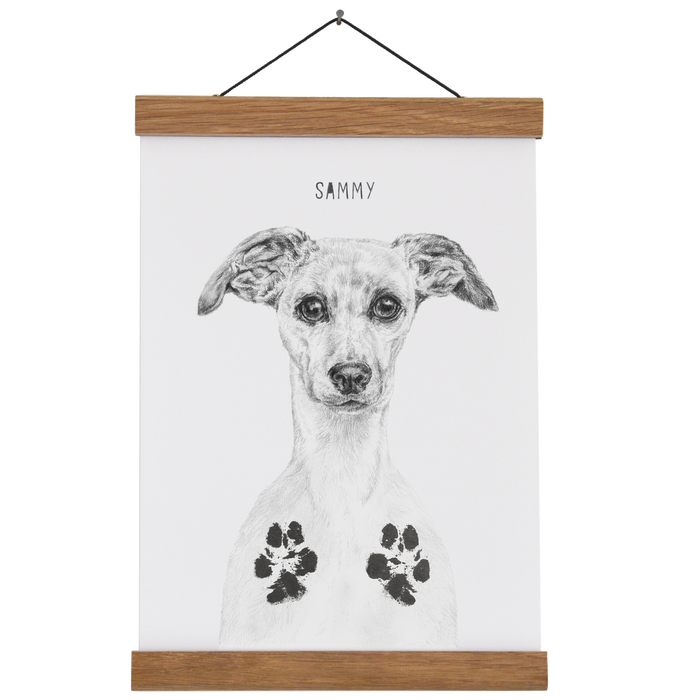 Personalised Whippet Paw Print Keepsake Kit Lucy Coggle