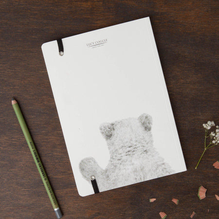 Polar Bear Round Cornered Notebook-Lucy Coggle