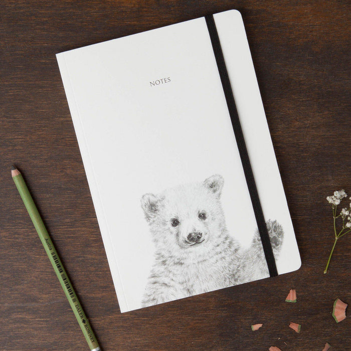 Polar Bear Round Cornered Notebook-Lucy Coggle
