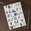 Round Cornered Animal Alphabet Notebook-Lucy Coggle