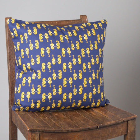 Seahorse Cushion-Lucy Coggle