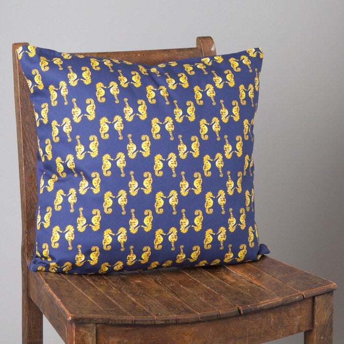 Seahorse Cushion-Lucy Coggle