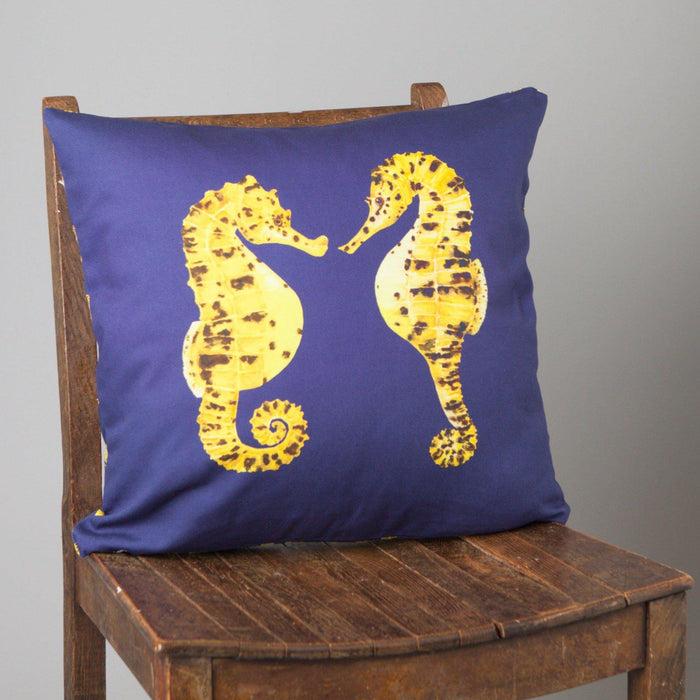 Seahorse Cushion-Lucy Coggle