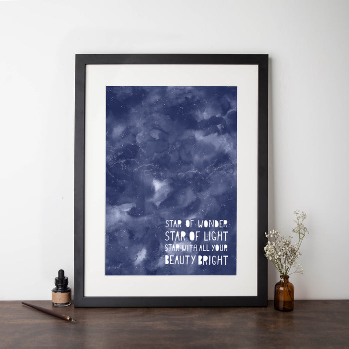 'Star of wonder' constellation print