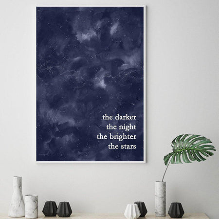 'The Darker the Night' Star Print-Lucy Coggle