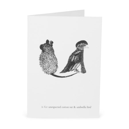U is for Umbrella Bird Card-Lucy Coggle