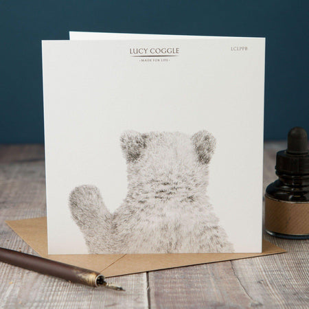 Waving Polar Bear Card-Lucy Coggle