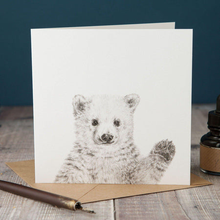 Waving Polar Bear Card-Lucy Coggle