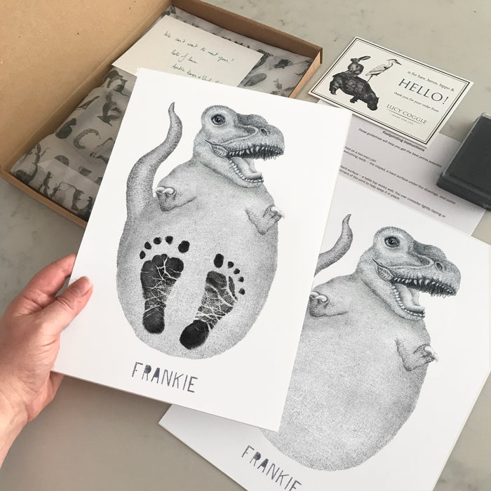 Personalised Baby Dinosaur Footprint Kit