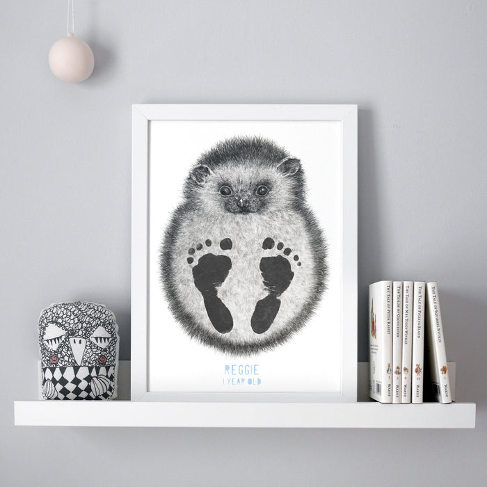 Personalised Baby Hedgehog Footprint Kit